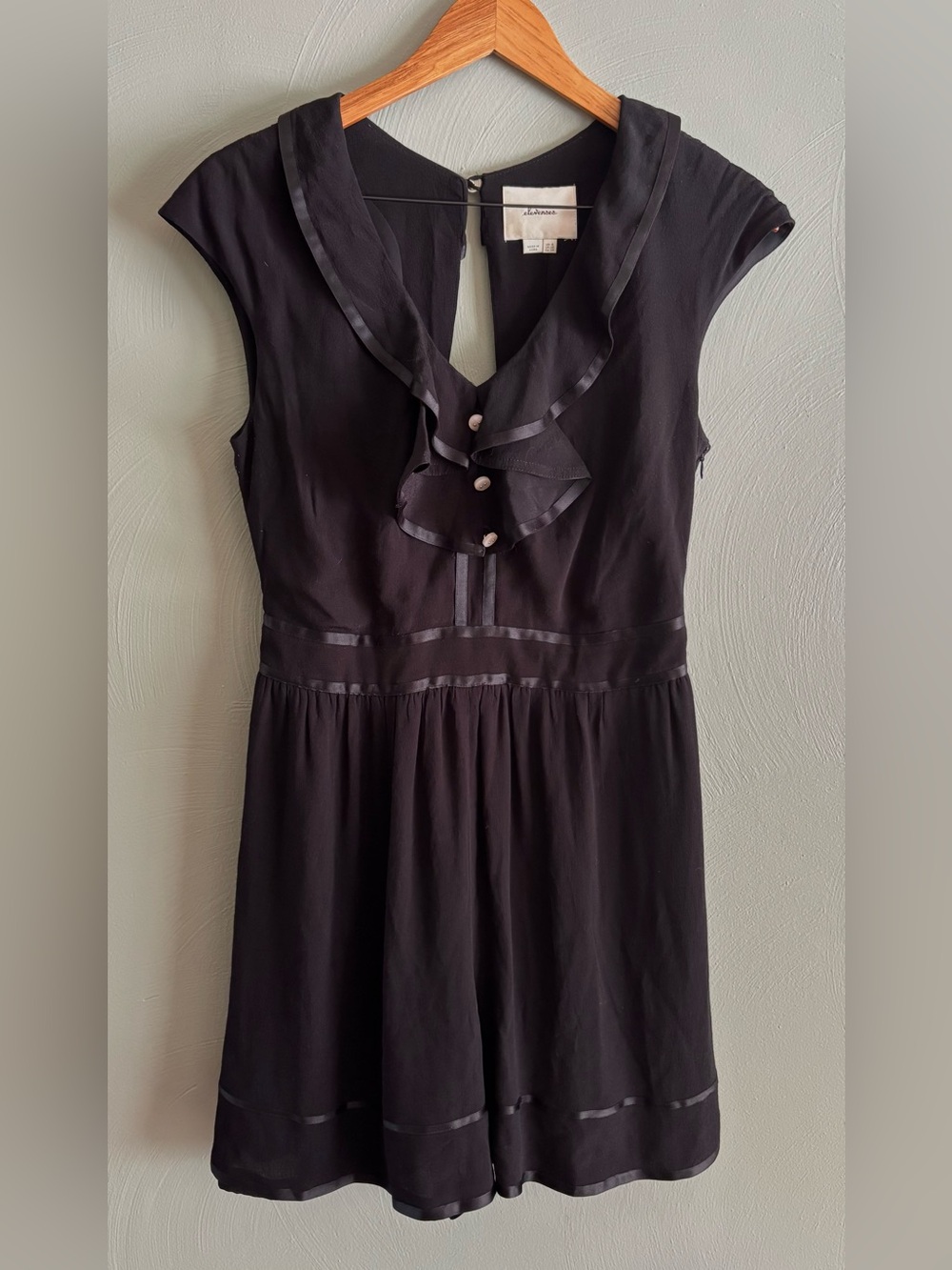 Elevenses Anthro Black Dressy Romper Size 6